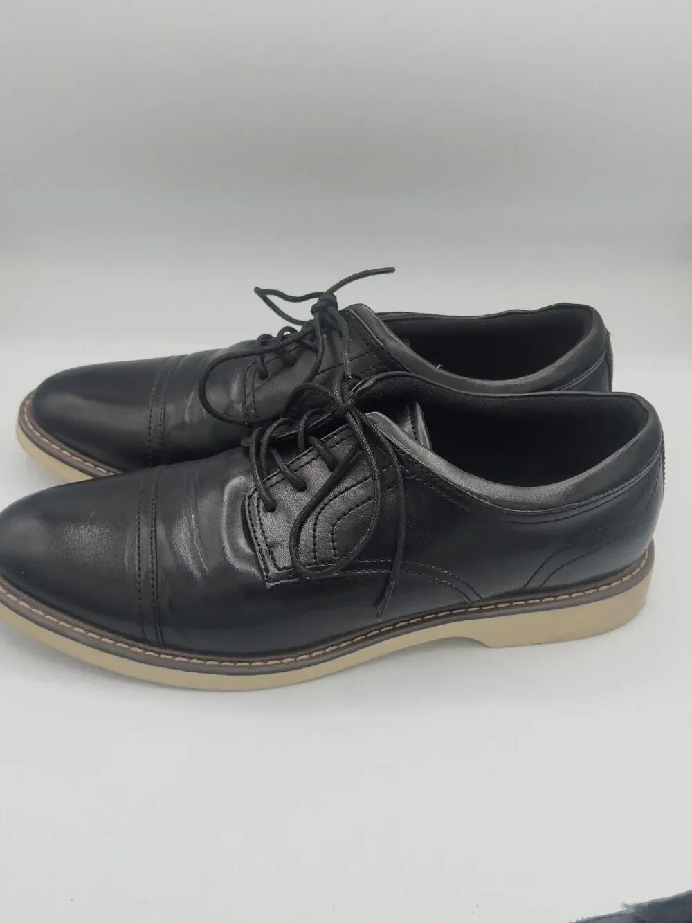 Alfani Theo Oxford Cap Toe Black Memory Foam Dress Shoes Size 9M